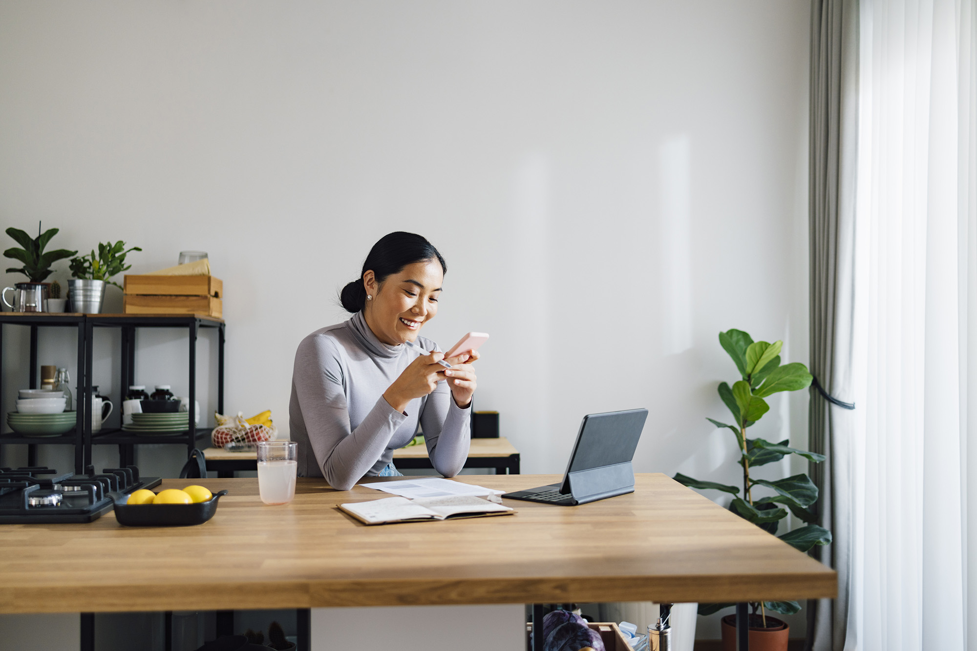 Business woman working from home at Mason at Epoca